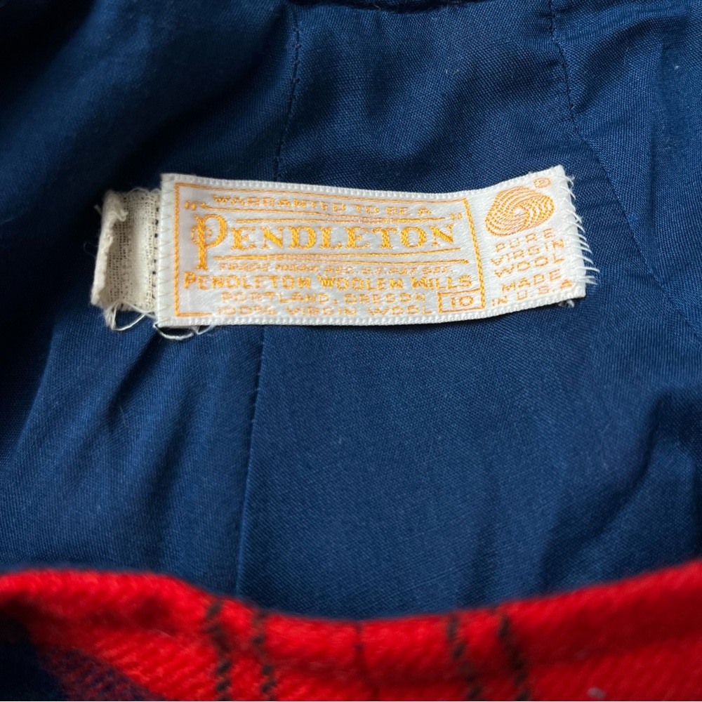 1960s Wool Pendleton - Tartan Trousers - Talon side zipper made in USA - Picture 7 of 8